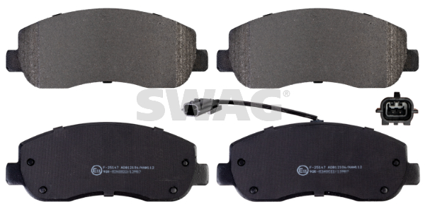 set placute frana,frana disc 60 91 6845 SWAG